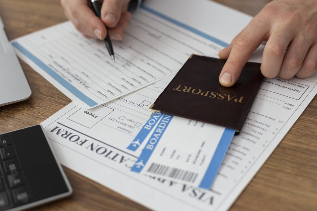 Visa Application Composition With Passport 1024x683